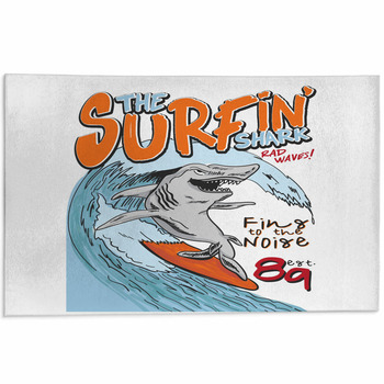 Hand Drawn Shark Vector Design For T Shirt Area Rug