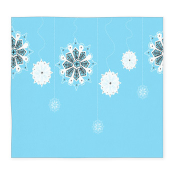 Hand-drawn Snowflakes On Seamless Custom Size Floor Mat
