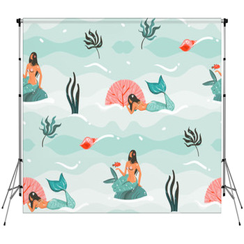 Hand Drawn Vector Abstract Cartoon Fleece Backdrop