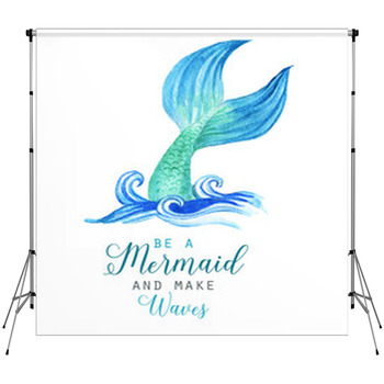 Hand Drawn Watercolor Beautiful Custom Size Backdrop