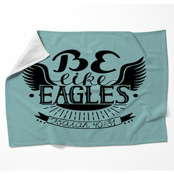 Hand Lettering Be Like Eagles With Woven Throw Blanket
