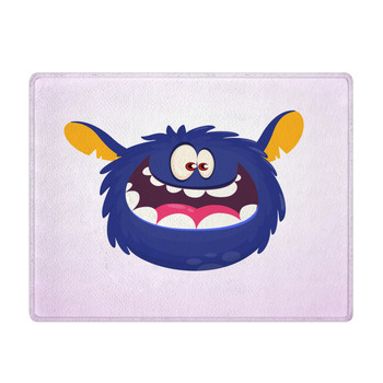 Happy Cartoon Monster Laughting Monster Face Bath Mat