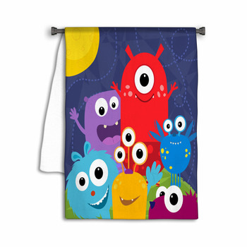 Happy Monsters Colorful And Cute Monsters Greeting  Towel