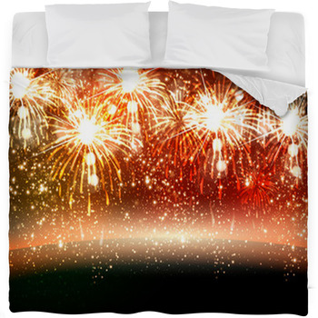 Happy New Year And Christmas Vector Fleece Bed Blanket