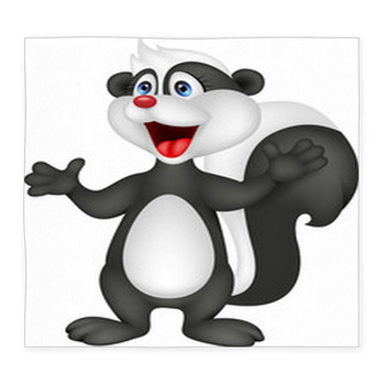Happy Skunk Cartoon Custom Size Floor Mat