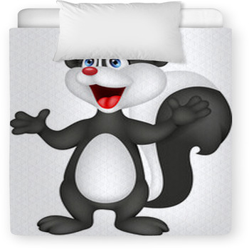 Happy Skunk Cartoon Toddler Duvet