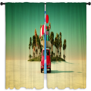 Happy Woman Window Curtain