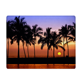 Hawaiian Sunset On Big Island, Anaehoomalu Bay Bath Mat