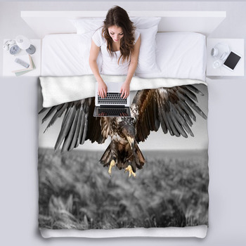 Hawk Bird Eagle Fleece Blanket