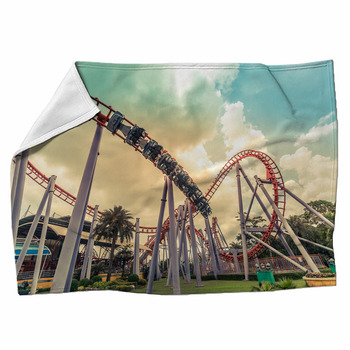 Hdr Photo Of A Roller Coaster Fleece Blanket
