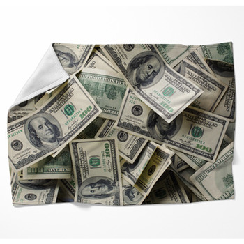 Heap Of Money Woven Throw Blanket