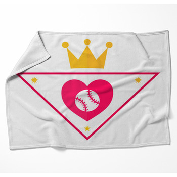 Heart Baseball Ace Icon Woven Throw Blanket