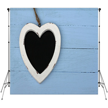 Heart Chalk Board Fleece Backdrop