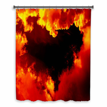 Heart In The Sky Custom Size Shower Curtain