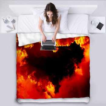 Heart In The Sky Fleece Blanket