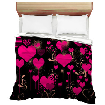 Black Comforters Duvets Sheets Sets, Hot Pink And Black Duvet Cover