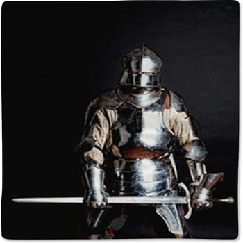 Heavy Armoured Man Holding His Sword Baby Blanket