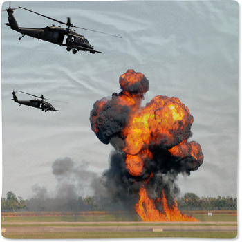 Helicopter Attack Baby Blanket