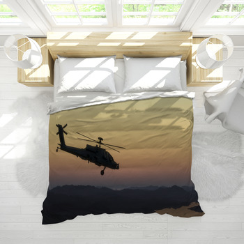 Aviation Aeroplanes and Helicopters Double Quilt 