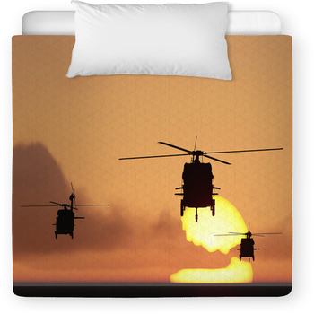Helicopters Sun Set Toddler Duvet