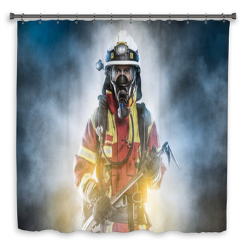 Hero Firefighter Custom Size Shower Curtain