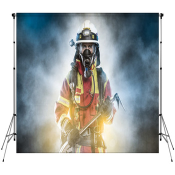 Hero Firefighter Fleece Backdrop
