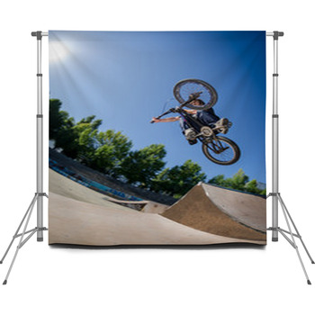 High BMX Jump Custom Size Backdrop