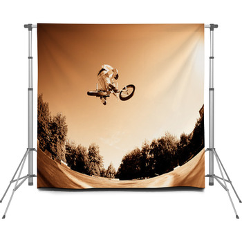 High BMX Jump Custom Size Backdrop