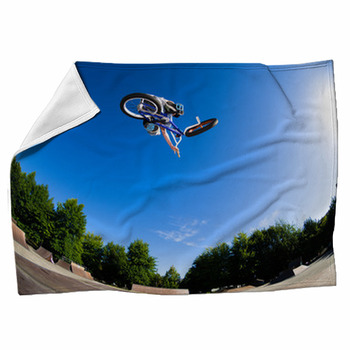 High BMX Jump Fleece Blanket