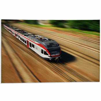 High-speed Train Area Rug