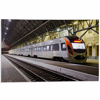High-speed Train At The Railway Station Area Rug