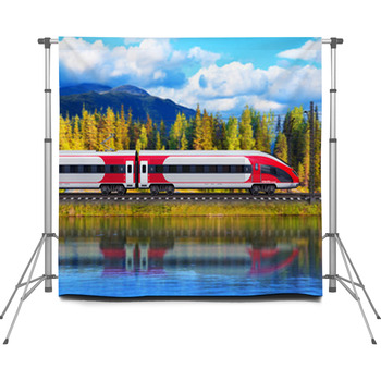 High Speed Train Custom Size Backdrop