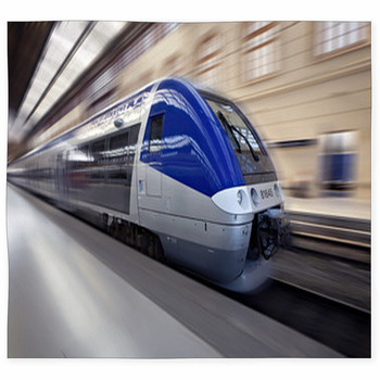 High-speed Train In Motion Custom Size Floor Mat