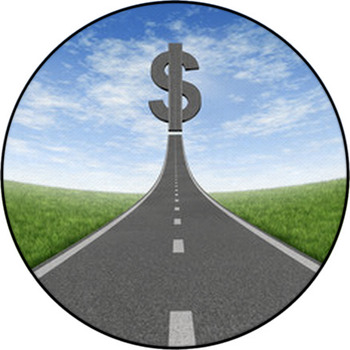 Highway To Wealth Round Rug