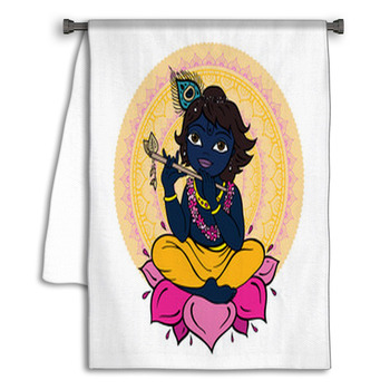 Hindu God Krishna Towel