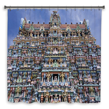 Hindu Temple  Madurai  India Shower Curtain