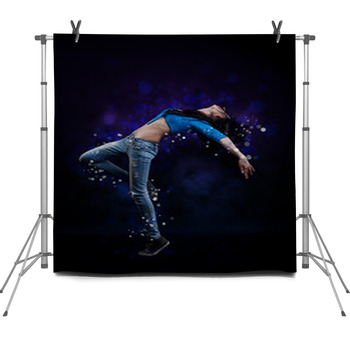 Hip Hop Dancer Fleece Backdrop