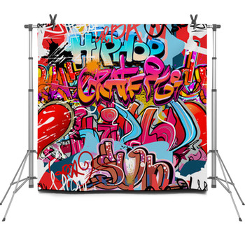 Hip Hop Graffiti Urban Art Background Fleece Backdrop