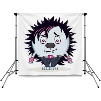 Hipster Hedgehog Pole Pocket Backdrop
