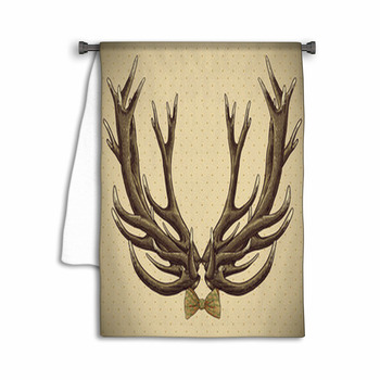 Hipster Vintage Background With Deer Antlers Towel