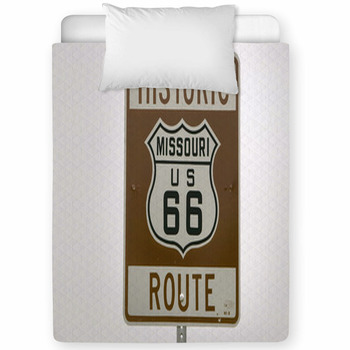 Historic Route 66 Road Sign In Toddler Comforter