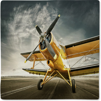Historical Aircraft On A Runway Baby Blanket
