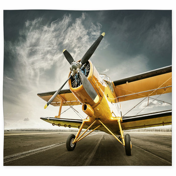 Historical Aircraft On A Runway Custom Size Floor Mat