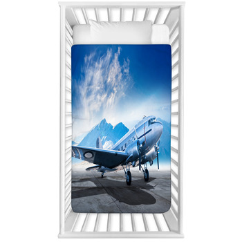 Historical Aircraft On An Airfield Baby Crib Comforter