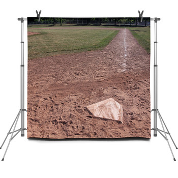 Home Plate Right Side Fleece Backdrop
