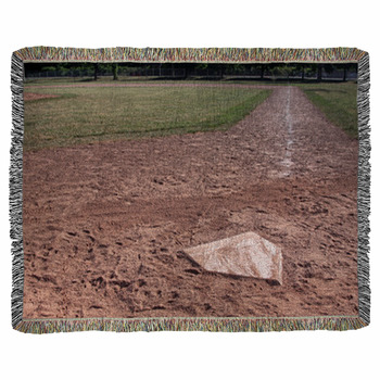 Home Plate Right Side Woven Throw Blanket