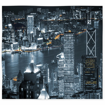 Hong Kong Skyscrapers Custom Size Floor Mat