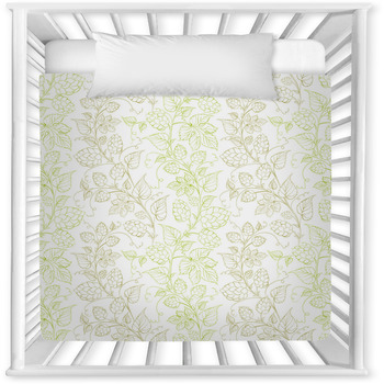 Hop Seamless Pattern. Baby Crib Comforter