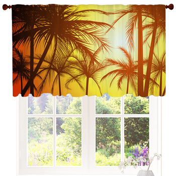 Horizontal Illustration Silhouettes Custom Size Valance