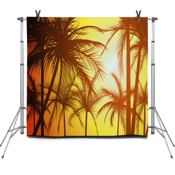 Horizontal Illustration Silhouettes Of Fleece Backdrop